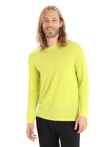 Pánské Long Sleeve Icebreaker Merino Sphere II T-Shirt Žluté | CZ 1718FDNM